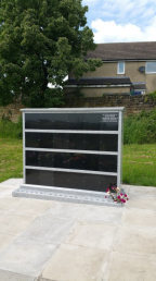 Example of above ground cremated remains niche