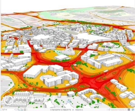 Nitrogen dioxide (NO2) levels in the City Centre in 2021