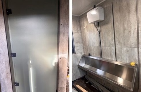 Haworth toilets: after the completed project.